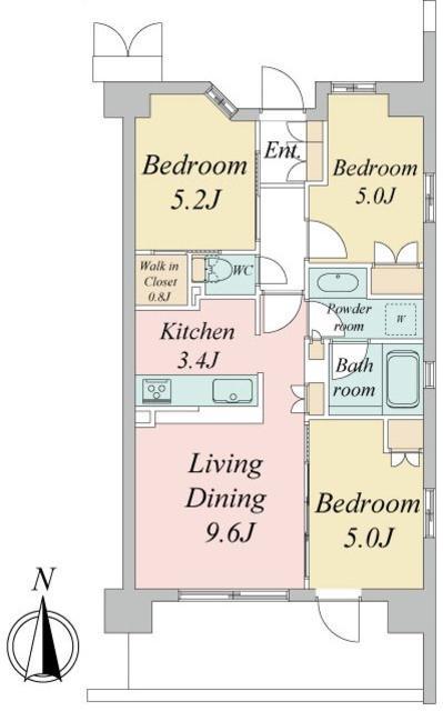 トラープランド蒼麗館(3LDK/7階)の間取り写真