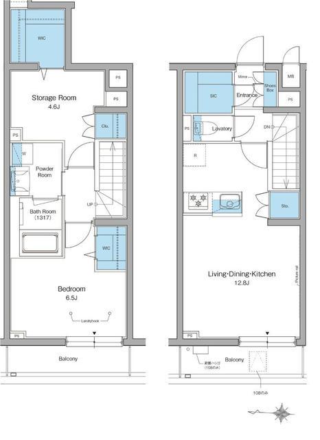 ルフォンリヴェント杉並永福(1SLDK/1階)の間取り写真