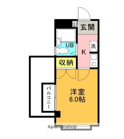 ハイムカトレア田無Ⅱ(1K/3階)の間取り写真
