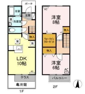 グレースハウス(2LDK)の間取り写真