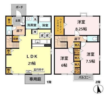 グラン・ラフィーネ　ＡＢ(3LDK)の間取り写真