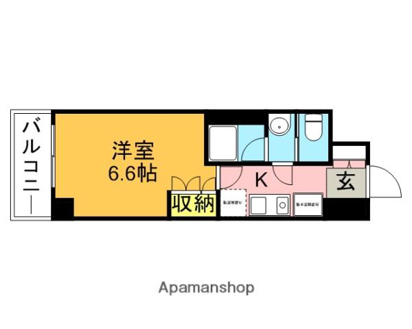 エスティメゾン武蔵小金井(1K/3階)の間取り写真