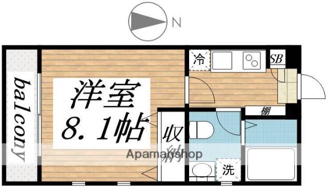 ルーブル吉祥寺南(1K/4階)の間取り写真