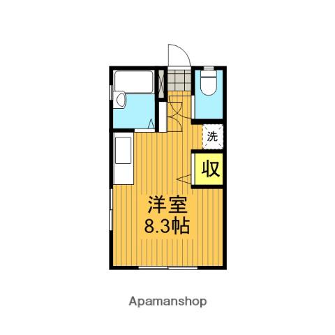 明和ハイツ(ワンルーム/1階)の間取り写真