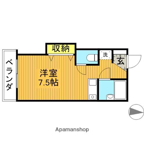コニファーヒルズ(ワンルーム/1階)の間取り写真