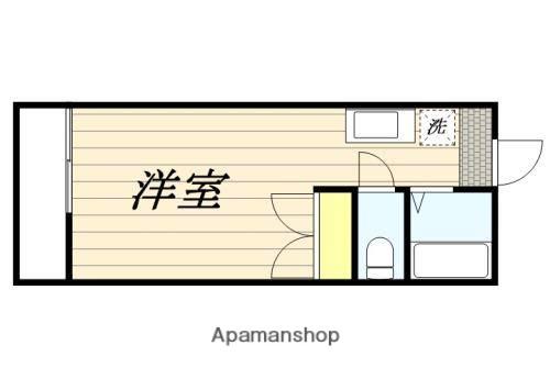 小金井パークサイドA(ワンルーム/2階)の間取り写真