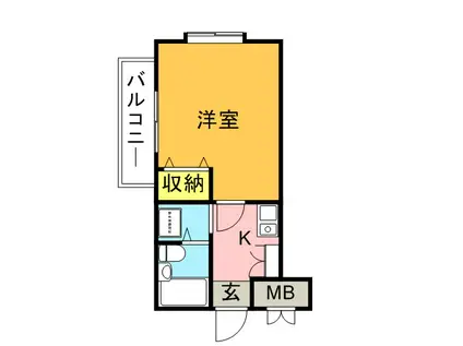 ガラ・ステージ武蔵小金井(1K/2階)の間取り写真