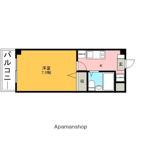 コア・フォレスト弐番館(1K/3階)の間取り写真