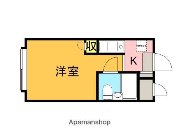 ニューオリエント小金井(ワンルーム/1階)の間取り写真