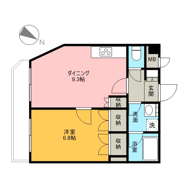 Sフラット吉祥寺(1LDK/3階)の間取り写真