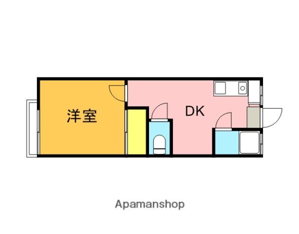 コーポ原(1K/1階)の間取り写真