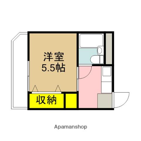 アビタ武蔵野(1K/2階)の間取り写真