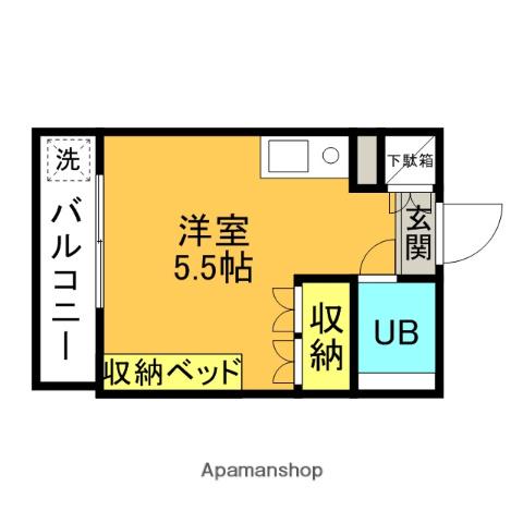 ビレッジ里美(ワンルーム/1階)の間取り写真