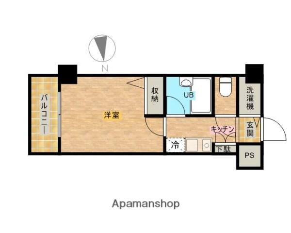 スカイコート板橋第5(1K/4階)の間取り写真