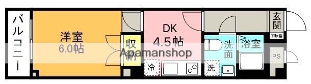 サンハイツタカノ(1DK/1階)の間取り写真