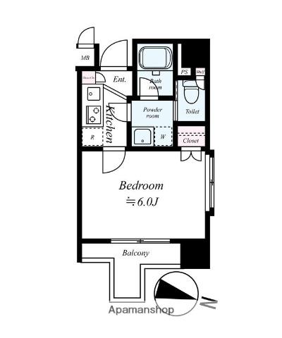 パレステュディオ本郷後楽園(1K/4階)の間取り写真