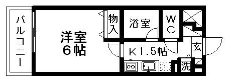 メインステージ蓮沼(1K/7階)の間取り写真