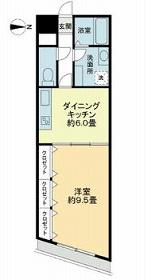 ファーナ(1DK/2階)の間取り写真