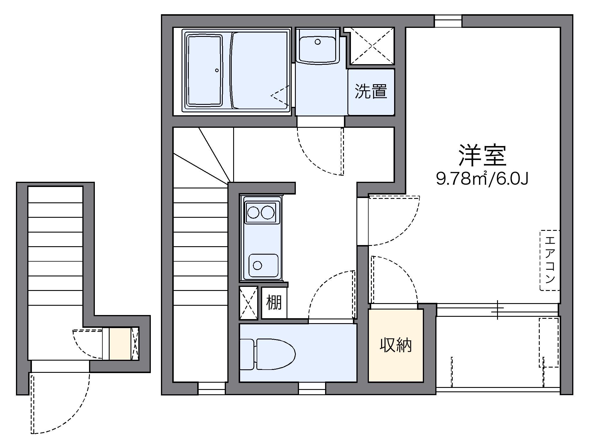 レオネクスト東浅草(1K/2階)の間取り写真