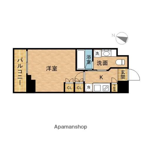 エヌステージ板橋本町アジールコート(1K/5階)の間取り写真