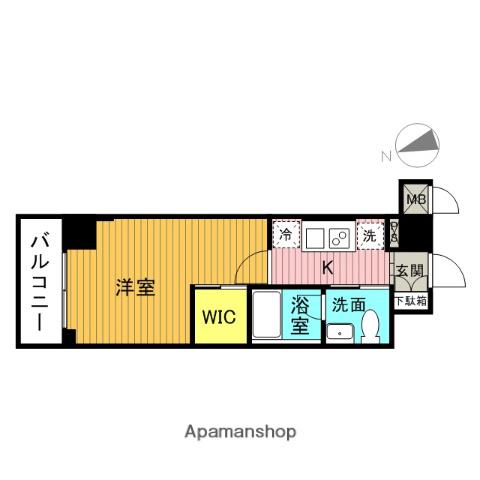 ハーモニーレジデンス神楽坂(1K/1階)の間取り写真