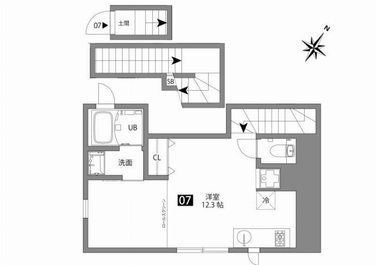 文京大塚テラス(1DK/3階)の間取り写真