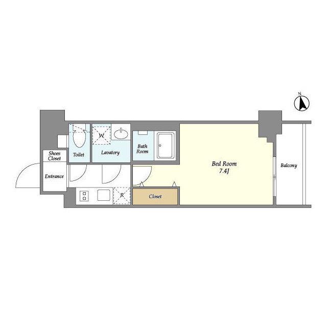 BLAU南池袋(1K/6階)の間取り写真