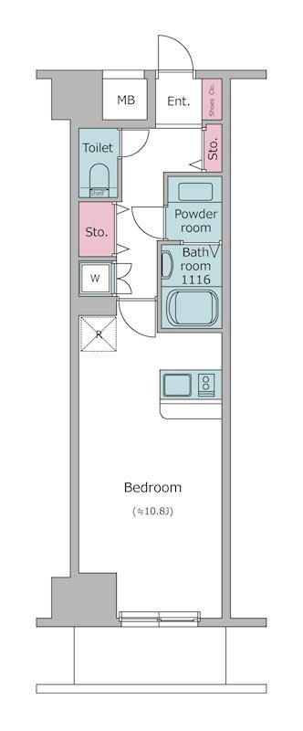 レジディア目白(ワンルーム/5階)の間取り写真