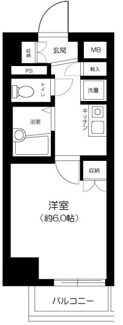 ヴェルト板橋イースト(1K/10階)の間取り写真