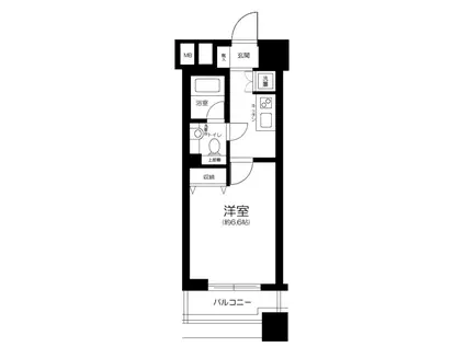 ファーストリアルタワー新宿(1K/15階)の間取り写真