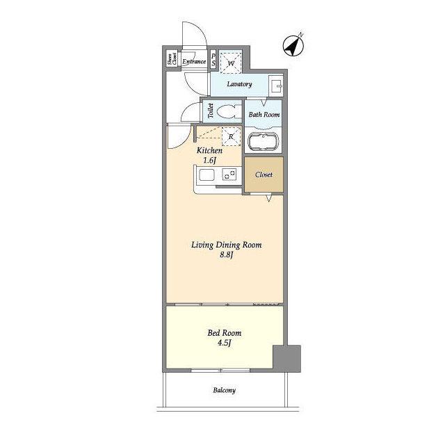 アルファコート常盤台3(1LDK/3階)の間取り写真