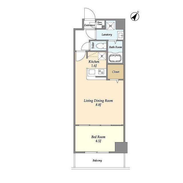 アルファコート常盤台3(1LDK/6階)の間取り写真