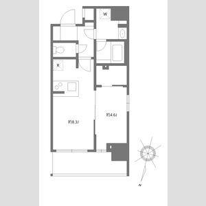 アジールコート板橋本町(1LDK/8階)の間取り写真