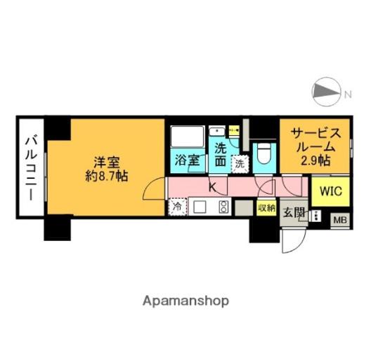 LOG板橋区役所前(1K/9階)の間取り写真