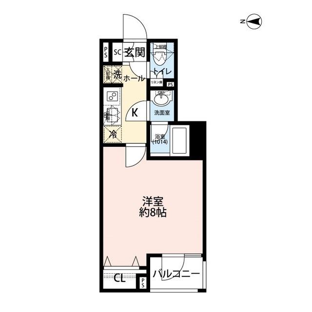 プレール・ドゥーク赤塚(1K/3階)の間取り写真