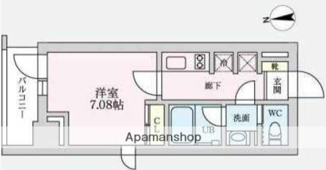 タスキプライムテラス後楽園(1K/3階)の間取り写真