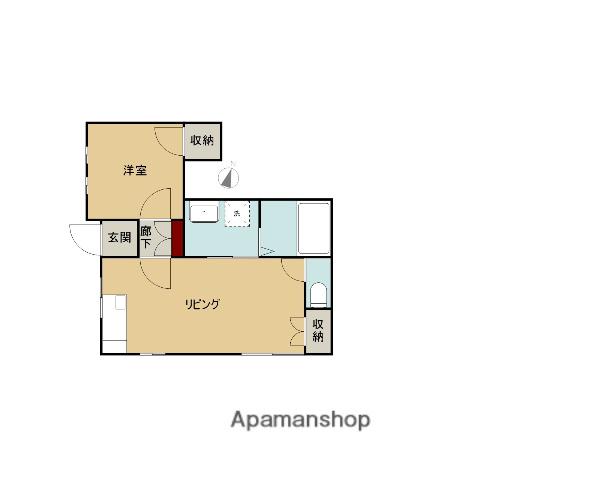 ロハスレジデンス(1DK/1階)の間取り写真
