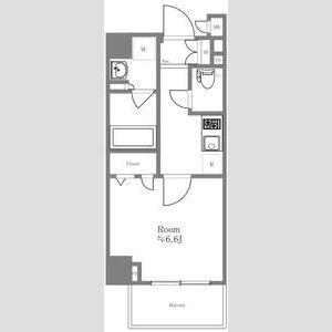 ハーモニーレジデンス池袋ウエストゲート(1K/2階)の間取り写真