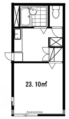 オークス・K(1K/1階)の間取り写真
