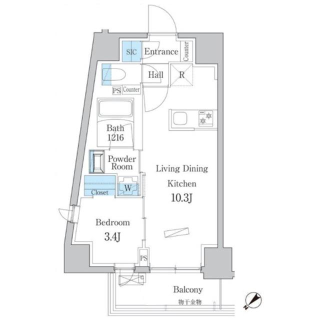 デュオフラッツ板橋大山(1LDK/3階)の間取り写真