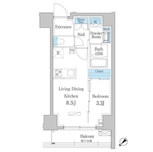 デュオフラッツ板橋大山(1LDK/2階)の間取り写真