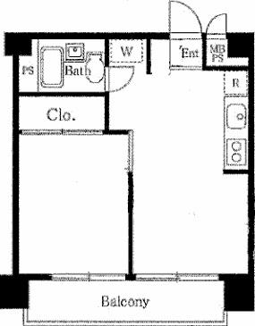 シャンボール小石川(1LDK/6階)の間取り写真