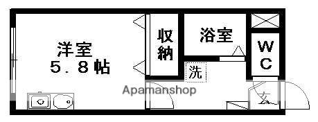 グランドソレーユ(ワンルーム/1階)の間取り写真