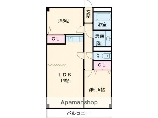 アパートメントカヤ田園調布(2LDK/2階)の間取り写真