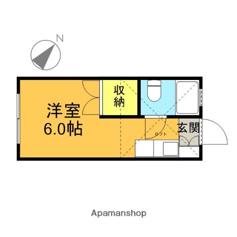 ブルーム62(ワンルーム/2階)の間取り写真