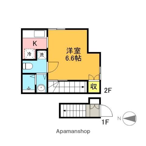 アイランディール若宮(ワンルーム/2階)の間取り写真
