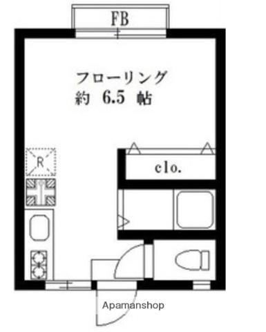 セイフウハウス(ワンルーム/2階)の間取り写真