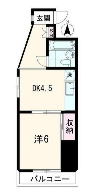 アーク荻窪(1DK/1階)の間取り写真