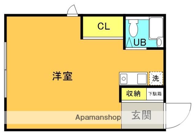 サンブリッジA(ワンルーム/1階)の間取り写真