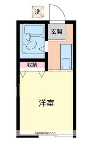 グリーンタック(1K/2階)の間取り写真